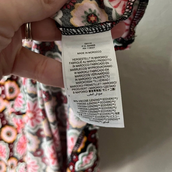 Boden Dress Women's 8 Fixed Wrap Opulent Daisy Jersey Knit Hippie Boho Career - Picture 8 of 9